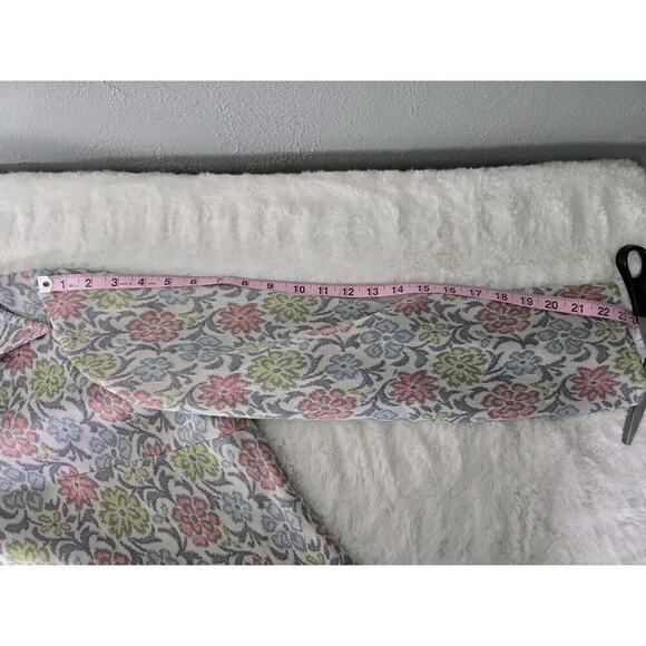 Vintage Ample Jogs Pastel Floral House Coat Jacket Button Down Large Grannycore - Picture 10 of 11